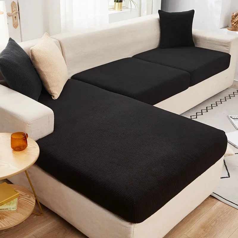 Soft Plush Sectional Corner Sofa Cushion Cover Couch Seat Backrest Mattress Protector Case Elastic Slipcover For Chaise Longue | Дом и сад