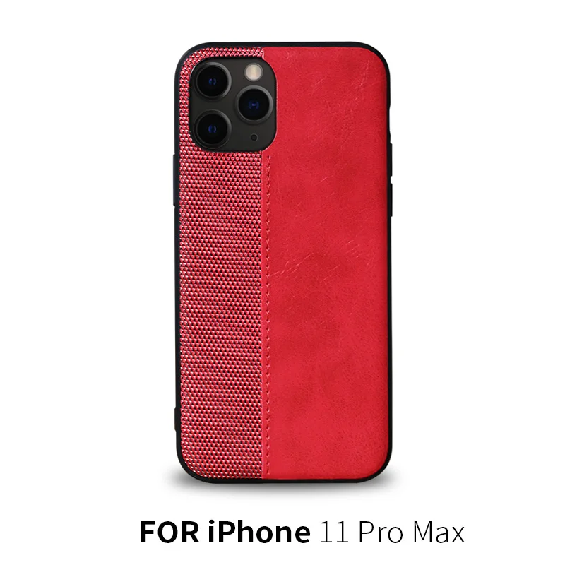 Кожаный чехол с вязаными качествами для Iphone 11 PRO MAX, деловой чехол для телефона