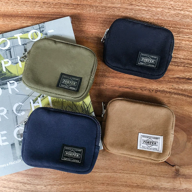 Short Wallet Purse Ladies Clutch Porter Yoshida Zipper Women Unisex-Bag Mens Canvas