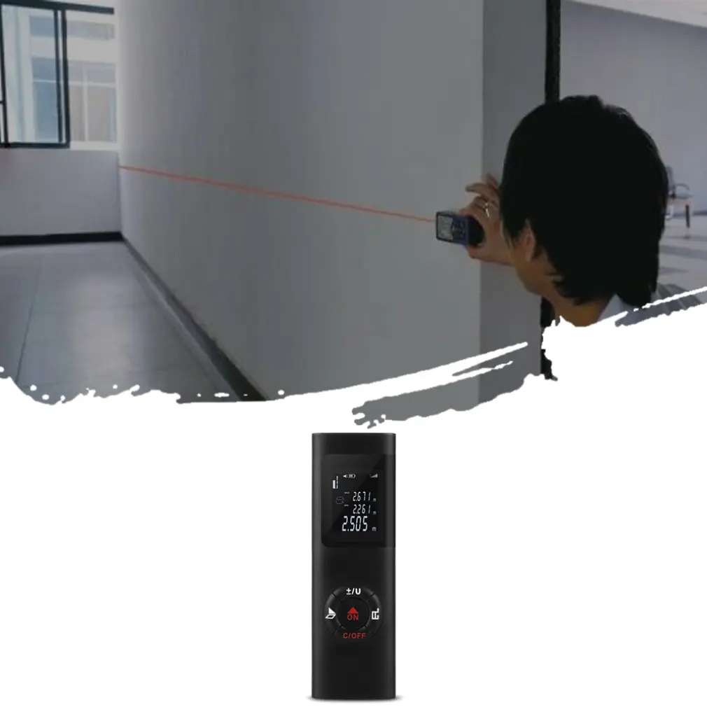 Laser Distance Meter Handle Laser Measure Distance Meter 40M USB charging Digital With Angle Measure Rangefinder