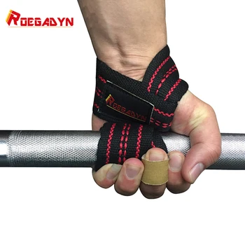 

One Pair ROEGADYN Weightlifting Cotton Wrist Strap For Fitness Lifting Support Brace Gym Grip Wrist Belt,Antiskid and Unisex