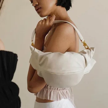 

Korean Trendy Dumpling Hobos Bag 2020 New Niche Design Pleated Underarm Shoulder Croissant Handbag Women's Bag 9Y84