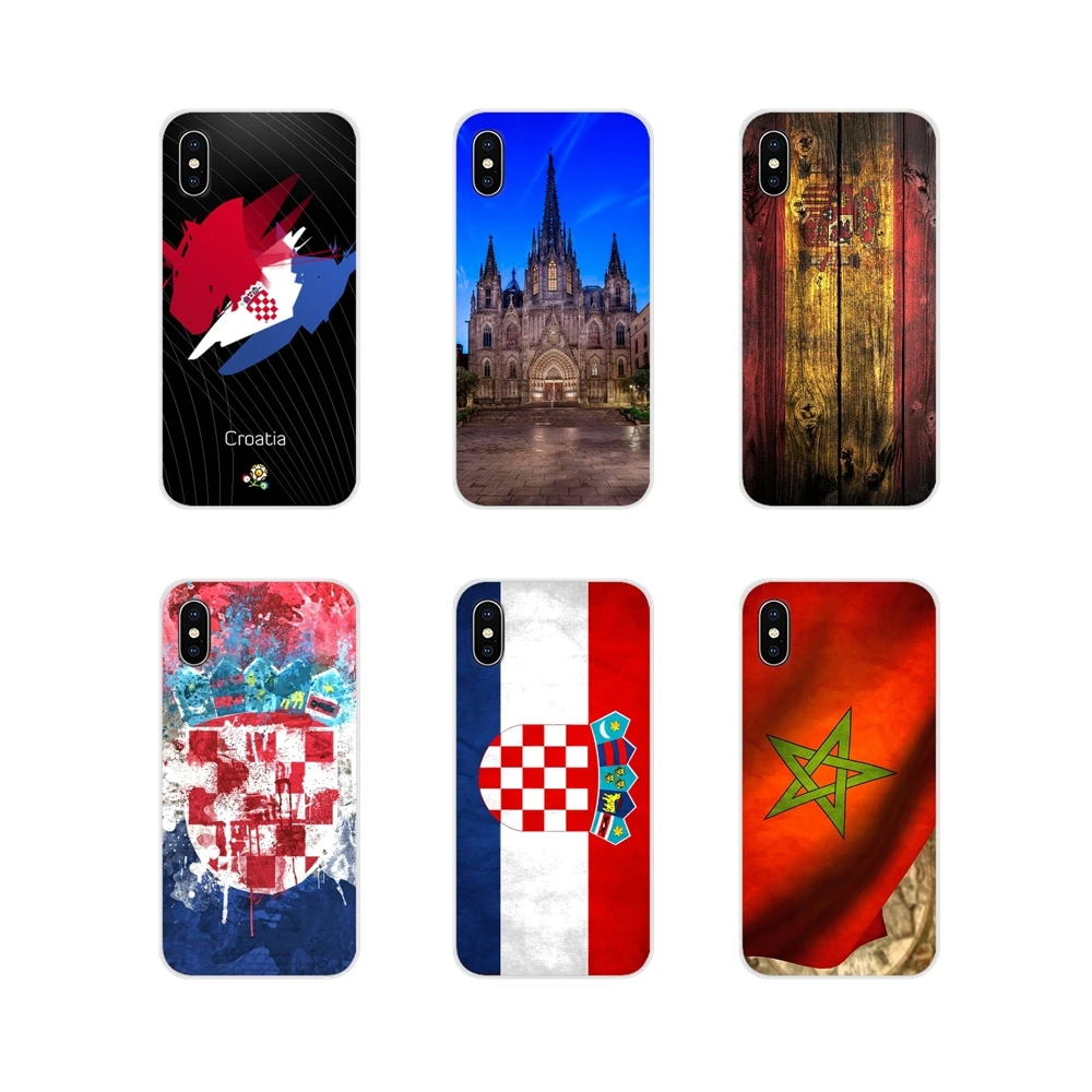 For Samsung Galaxy J1 J2 J3 J4 J5 J6 J7 J8 Plus 2018 Prime 2015 2016 2017 Phone Case Cover The Spain Morocco Croatia Bright Flag | Мобильные