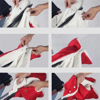 

Winter Baby Trolley Gloves Windproof Keep Warm Plus Cashmere Thick Plush Handlebar Gloves Comfortable Baby Accessories