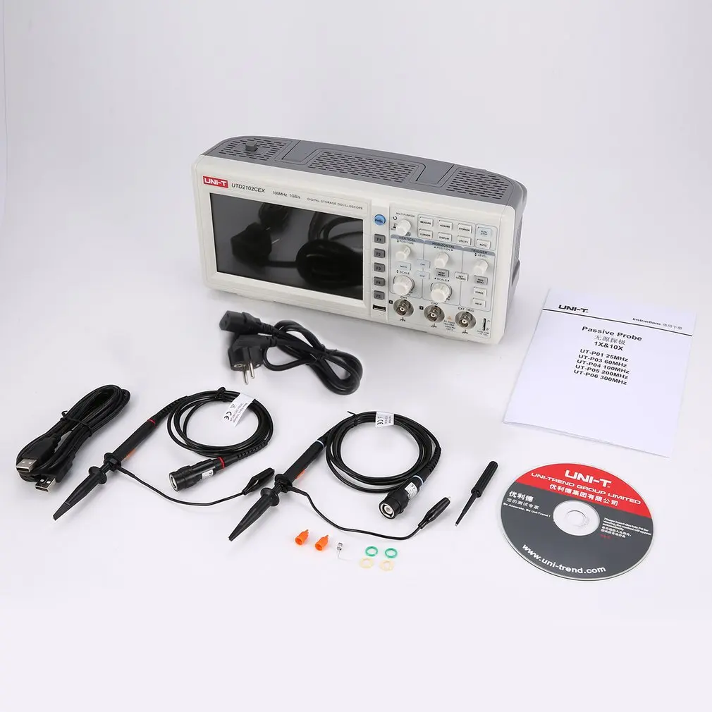 

UNI-T High Quality Scope Digital Oscilloscope Mini Oscilloscope CH 100MHZ USB OTG 7 Inch EU Promotion Sale Supplier