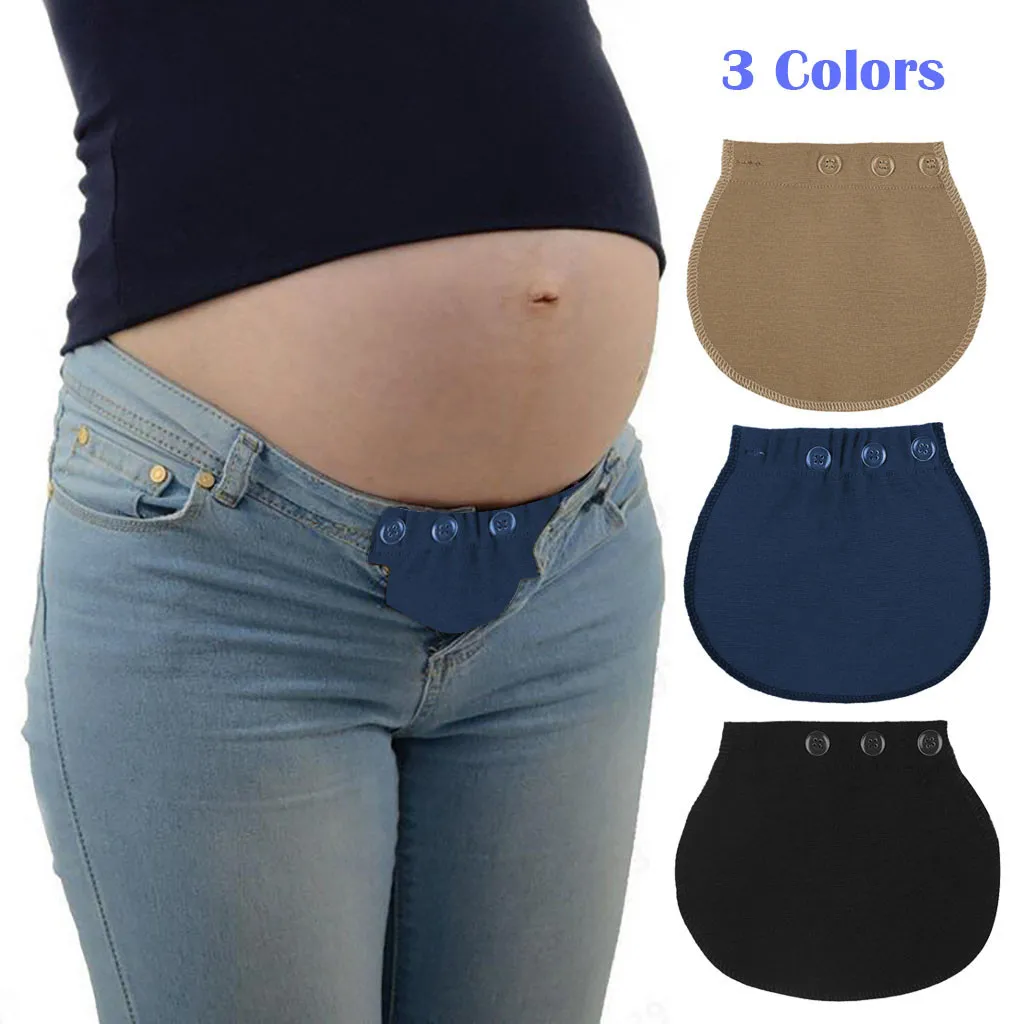 

Pregnant Women's Belt Extension Buckle Maternity Waistband Elastic Extender Lengthening Soft Pants Pregnancy Adjustable Waist