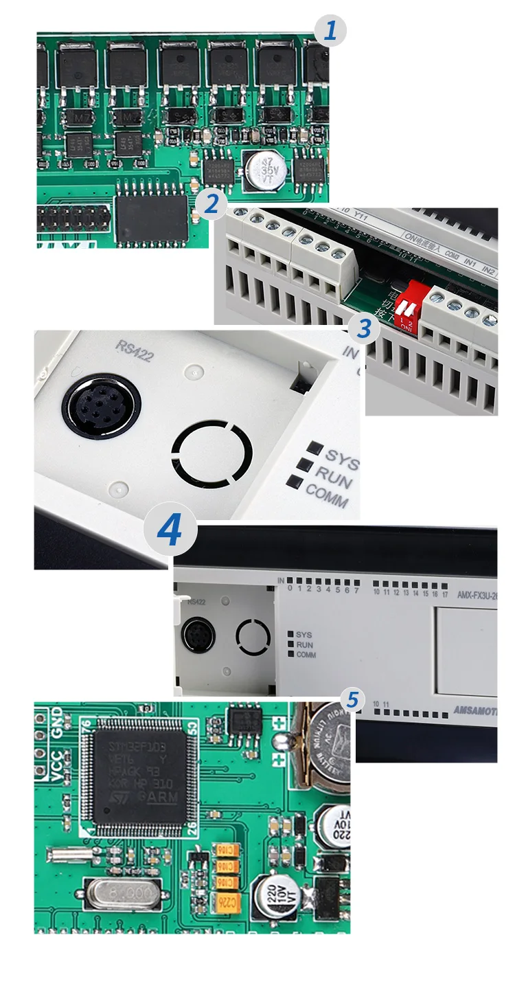 Relé para Mitsubishi Amsamotion Substituir Melsec Plc 2ai - 1ao 16di 10do Modbus Transistor Analógico Fx3u-48mr Fx3u-26mr-e Fx2n-26mt 2ai 1ao 16di 10do modbus transistor analógico relé para mitsubishi