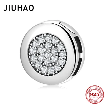 

Top quality Fine 925 Sterling Silver Round shape Clear zircon Beads charm Fit Original Charms reflection Bracelet fine Jewelry