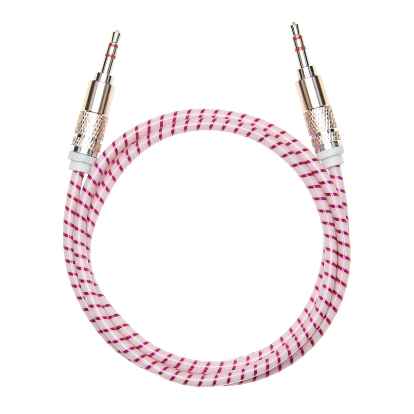 1m 3 5mm Stereo Car Auxiliary Audio Cable Male to Male Jack Aux Cord for Smart Phone For Speaker Headphone