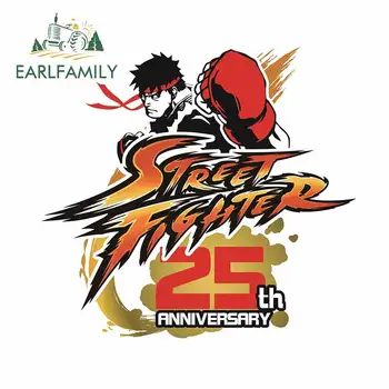 

EARLFAMILY 13cm x 6.6cm for Les 25 Ans De Street Fighter Car Sticker DIY Motorcycle Waterproof Windows Windshield Decals