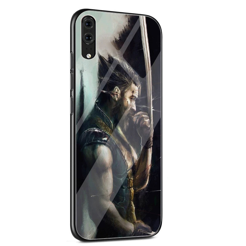 Стеклянный чехол для huawei P30 P20 P10 Y9 Y6 mate 20 Pro Lite P Smart Honor 7A 8X9 10 Cover Wolverine
