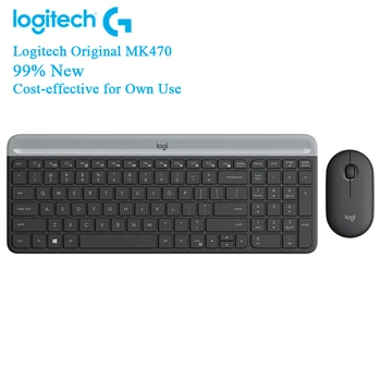 

Logitech 99 New MK470 Slim Wireless Keyboard and Mouse Combo 2.4GHz USB 1000 DPI Silent for Desktop Laptop Windows7 8 10 Surface