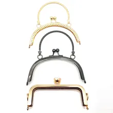 DIY クラフト金属ハンドバッグハンドルフレームキスクラスプロックハンドルアーチ Diy 財布バッグ o バッグハンドル(China)