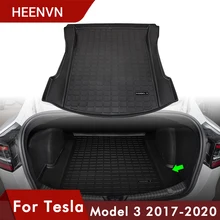 Heenv n – tapis de rangement pour coffre arrière de voiture, pour Tesla Model 3, accessoires, plateau de chargement, coussinets de protection étanches, nouveau modèle 2020