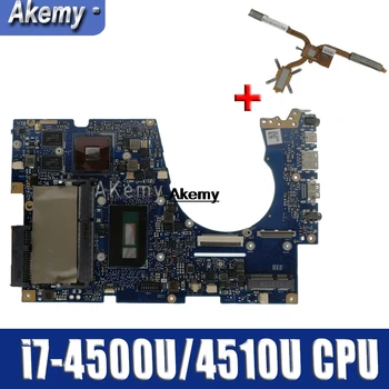شراءل For Asus UX303UB UX303U UX303UB U303U الكمبيوتر المحمول اللوحة الأم اختبار Ok GT840M 4GB RAM I7-4500U/4510U وحدة المعالجة المركزية Sed-المبرد