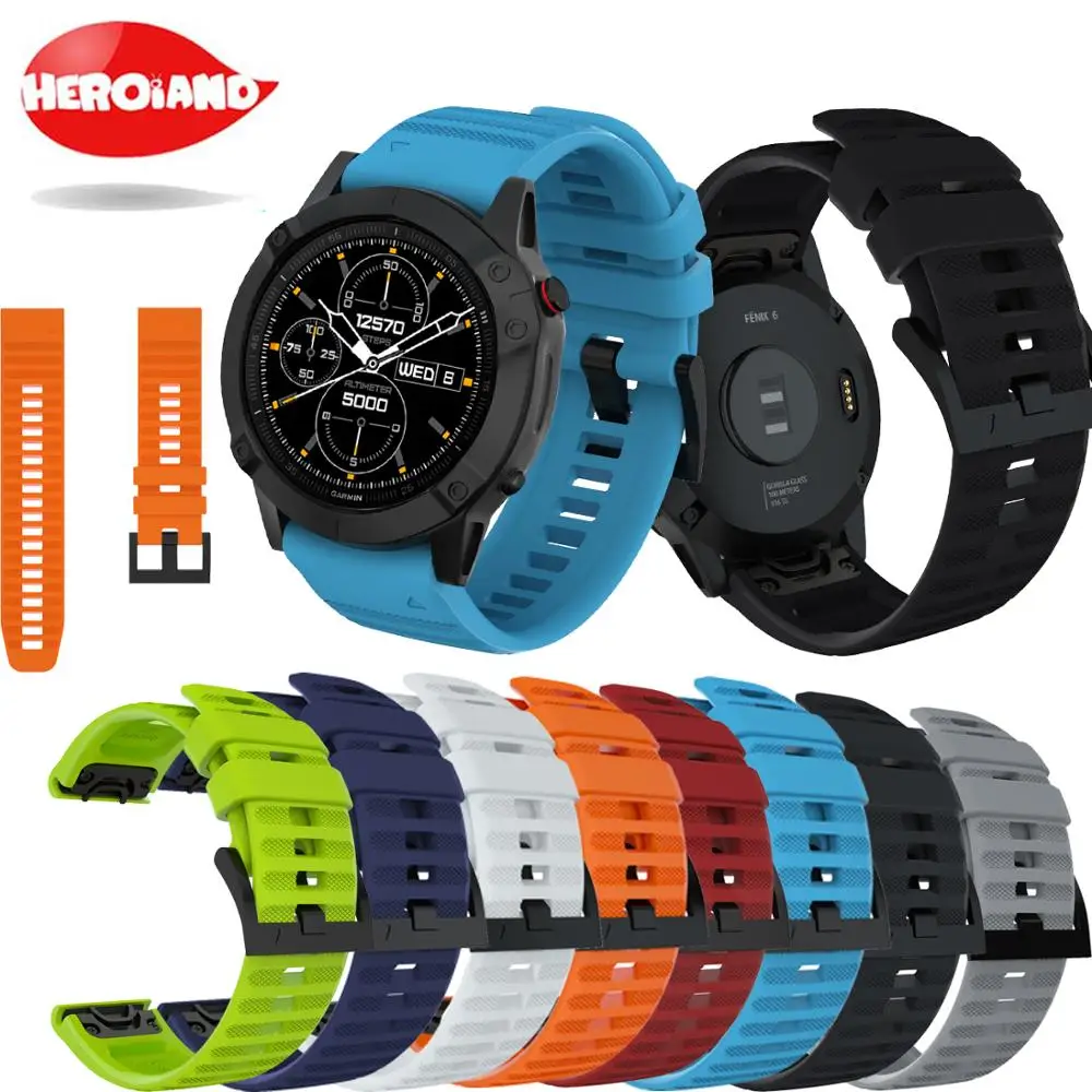 Ремешок 22 мм для часов Garmin Fenix 5 быстросъемный спортивный силиконовый ремешок 6 |