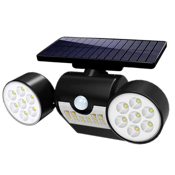 

Solar Motion Sensor Lights Outdoor Lighting 30 LED IP65 360 Adjustable Solar Powered Wall Lights Dual Head Spotlight