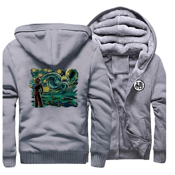 

Anime Dragon Ball Thicken Hoodie Sweatshirt Men Casual Hip Hop Jacket Men Harajuku Hoodies Japanese Streetwear DragonBall Z Coat