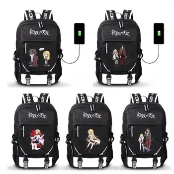 

Angel of Death Anime USB Port Backpack Boy Girls Men Women Bag Travel School Bag Teenager Laptop Book Bag Mochila