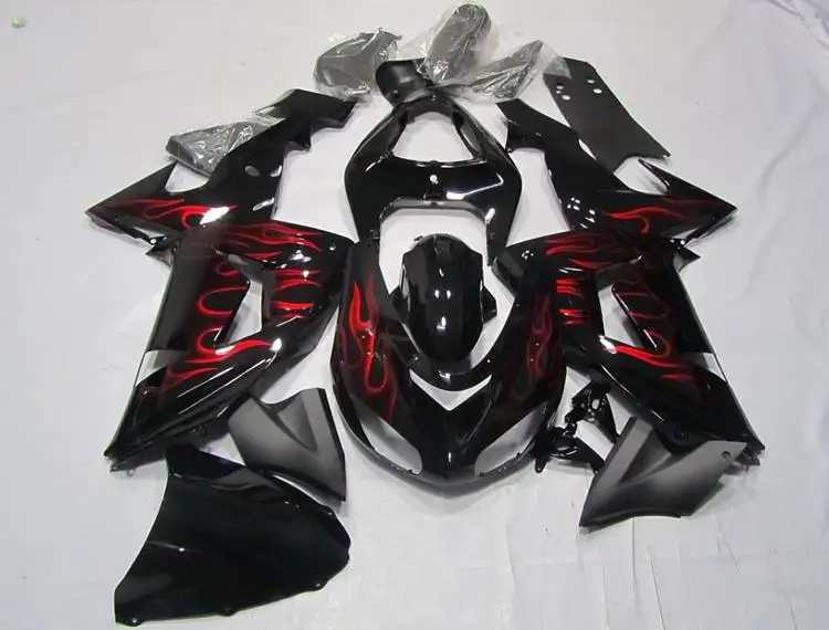 4 бесплатных подарка, новинка,, ABS полный обтекатель, набор, пригодный для Kawasaki Ninja ZX-10R ZX10R 2006 2007 06 07 обтекатели, набор красного цвета