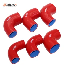 EPLUS Universal Silicone Tubing Hose Connector Intercooler Turbo Intake Pipe Coupler Hose 90 Degrees Multiple Sizes Red