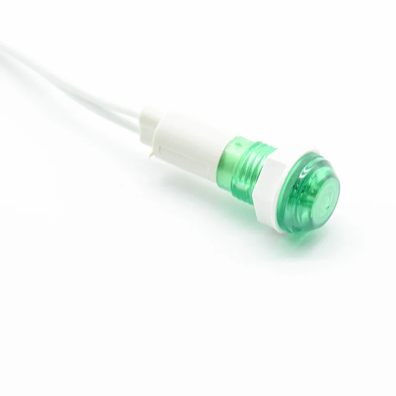 Signal Lamp 5Pcs Panel Mounting Neon Indicator Red Green Yellow Lights 380V 220V 12V/24V DC XD 10mm Pilot Guiding