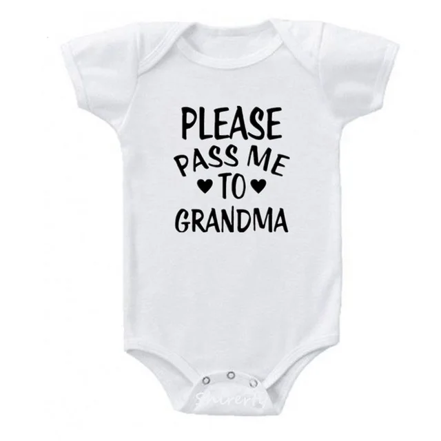 Хлопковый комбинезон с надписью «Hello Grandma& Grandpa» для новорожденных, комбинезон для младенцев мальчиков девочек с забавными буквами, одежда для детей от 0 до 24 месяцев - Цвет: O