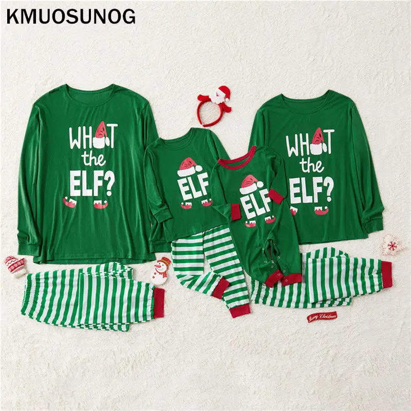 Green C0612 Рождественские пижамы одинаковые комплекты одежды для семьи одежда для сна для папы, мамы и ребенка Семейные пижамы C0612 - Цвет: Green C0612