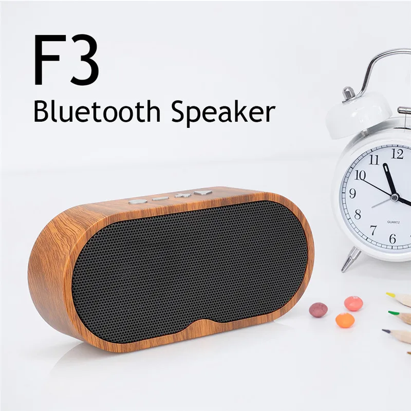 

Bluetooth Speaker Wood Grain Retro Portable Wireless Speakers Loudspeaker TF Card Gift MP3