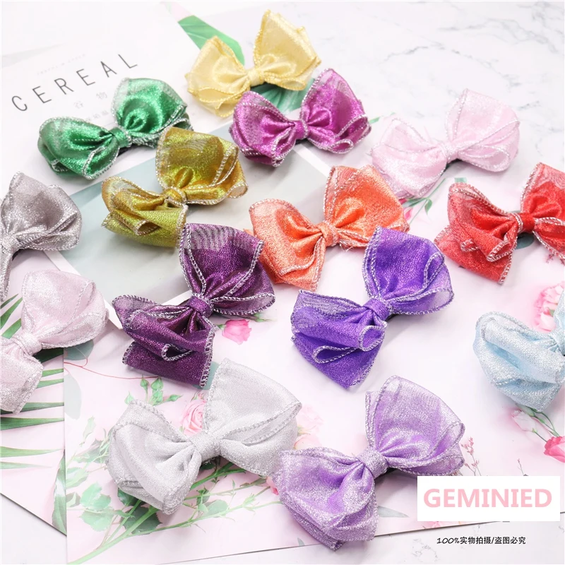 

Блестящая цветная лента 10 ярдов для рукоделия, подарок на Рождество и аксессуары для волос ручной работы, бант из материала