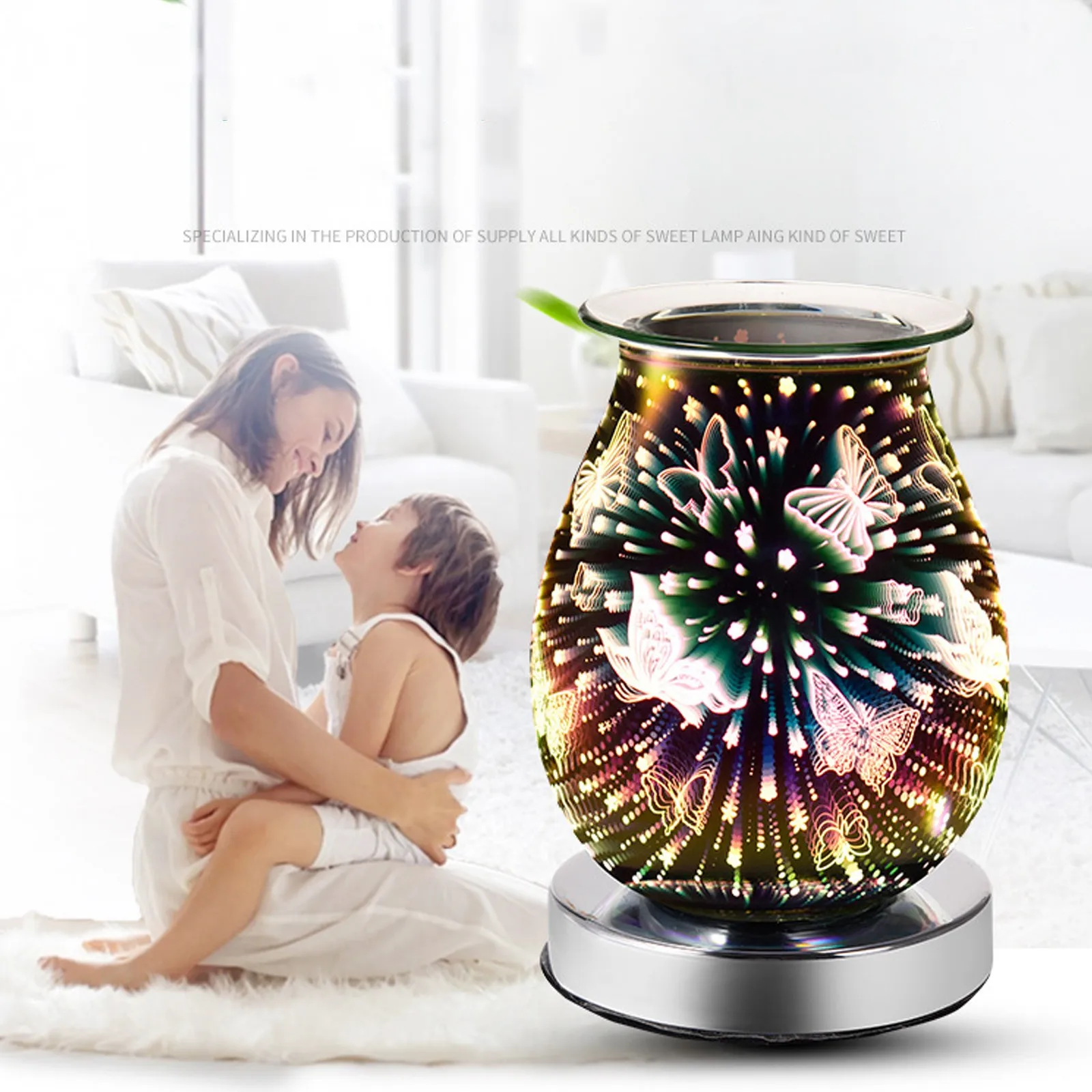 Wax Melt Warmers: 3D Firework Glass Electric Melter Fragrance Warmer 