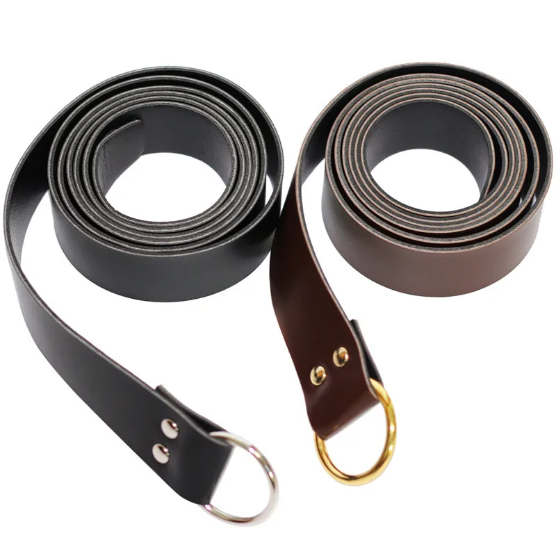 Medieval Warriors Waist Ring Wrap Belt Larp Costume Parts For Adult Men Viking Knight Leather WaistBand Celtic Buckle Knotted