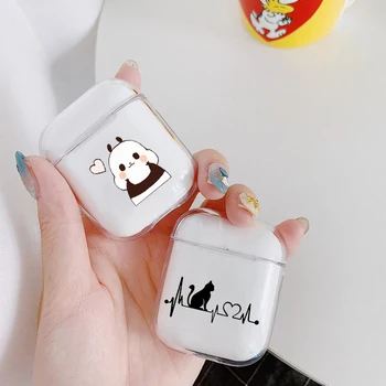 

Cute Case For Apple airpods Case Cartoon Animal Panda Dinosaur Bluetooth Earphone Case For Airpods1 2 Headphone Clear Soft Case