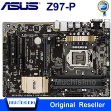 LGA 1150 DDR3 Z97 для ASUS Z97-P оригинальная материнская плата USB 3,0 32G Z97P настольная материнская плата SATA 3 материнская плата PCI-E X16 б/у