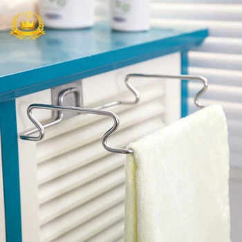 

Hot Kitchen Multifunctional Shelf Garbage Bag Rack Door Back Type Stainless Steel Towel Garbage Bag Bracket TOB