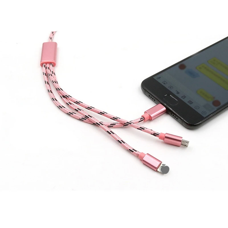 3в1 usb type C кабель micro usb usb type c Micro fast USB кабель type-c для iPhone XR 5 5s oneplus 6t Samsung s9 быстрая зарядка зарядка для айфона кабель кабель для зарядного устройства кабель для быстрой зарядки