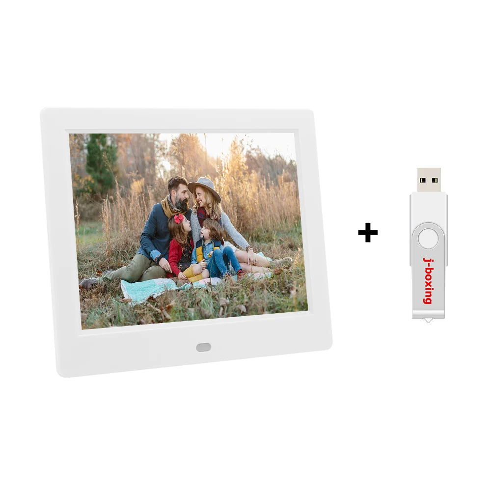 

8 inch LCD Screen Digital Photo Frame HD 1024*600 Multi Function Video Display Album with Remote Control + 32gb usb flash drive