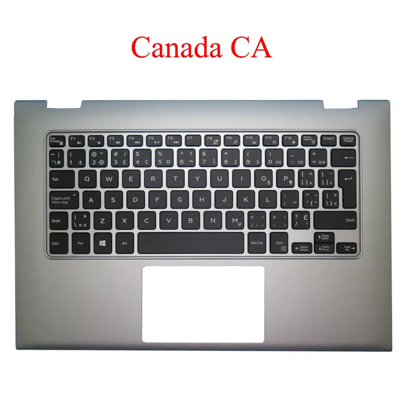 Ноутбук Упор для рук CA клавиатура с подсветкой DELL Inspiron 13 7347 7348 P57G 0170M0 170M0 серебро
