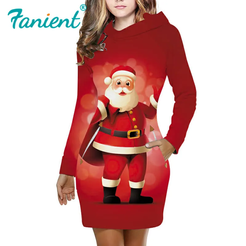 christmas hoodie dress