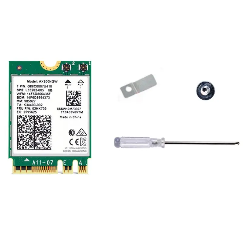 

Intel WiFi 6 AX200 802.11ax 2.4G/5Ghz Dual Band MU-MIMO WiFi WLAN Network Card Bluetooth 5.0 Wireless Card