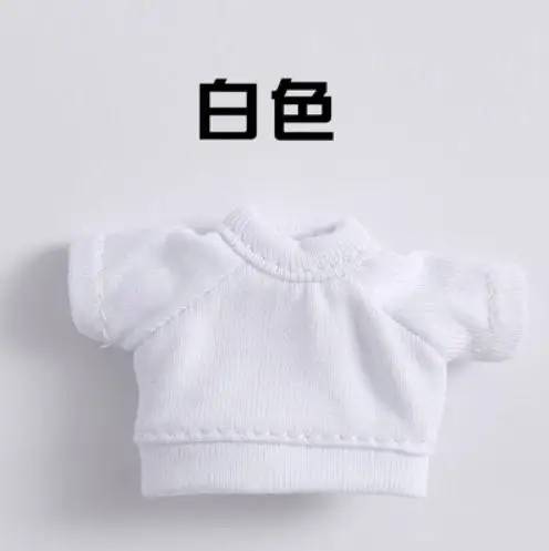 white Новинка, 7 цветов, OB11 bjd, Одежда для куклы, комбинезон, штаны/футболка для ob11, obitsu11, Molly, 1/12 bjd, аксессуары для куклы - Цвет: white