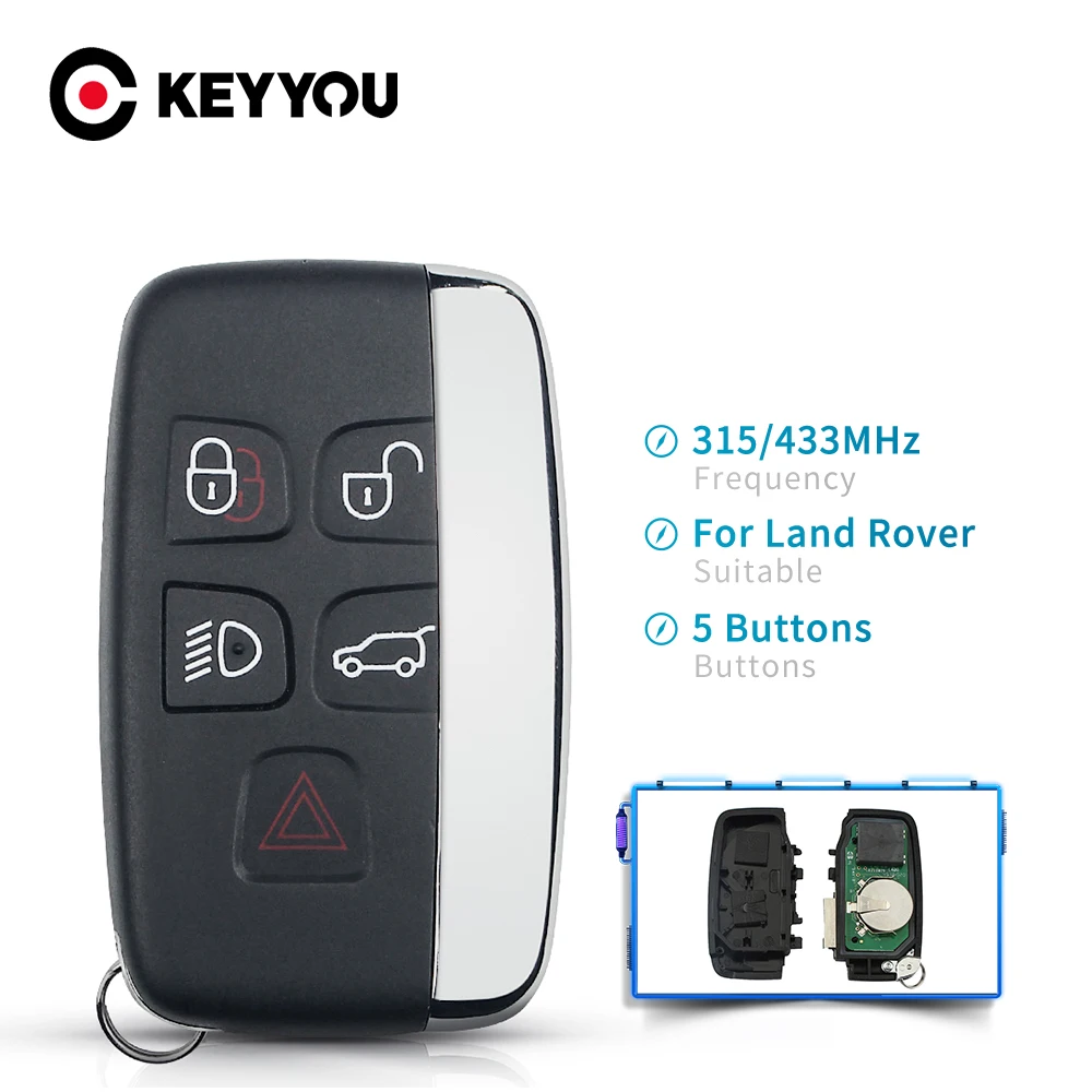 KEYYOU 5pcs Remote Smart Key 315MHz / 434MHz For Land Rover Discovery 4 Freelander Range Sport Evoque 2012-2017 | Автомобили и