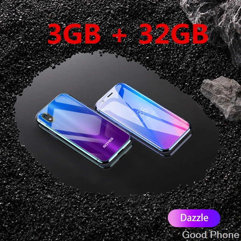 XS 3GB 32GB Dazzle Soyes S10 3g 32G водонепроницаемый мини-смартфон Android 6,0 MTK6737 1800mAh Soyes XS мобильный телефон NFC для распознавания лица и отпечатков пальцев - Цвет: XS 3GB 32GB Dazzle