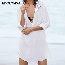 Новое поступление, сексуальный пляжный шифон, белый пляжный женский купальник, блуза, парео, женская пляжная одежда, Saida de Praia, купальник# Q46