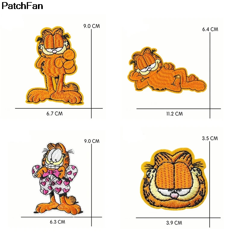 Patchfan мультяшная кошка аппликация нашивки Животные наклейки diy швейная Джерси одежда para куртка значки железо на t-shir A2570