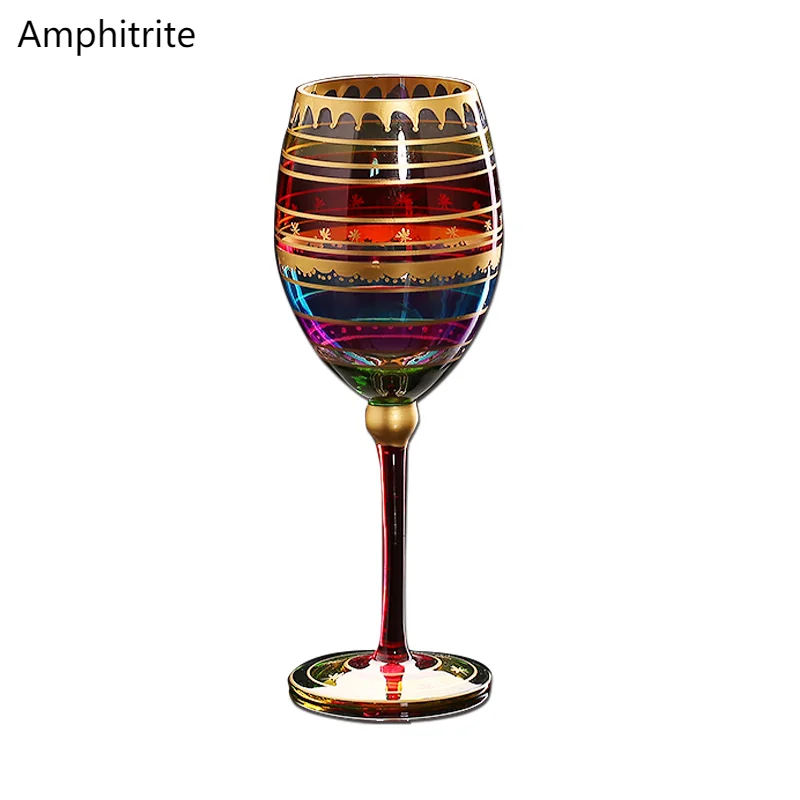 

Creative Crystal Flute Cup Champagne Vodka Wedding Bar Hotel Party Hand Painted Colorful Glass Wine Bottle Kawaii Clear Tumbler