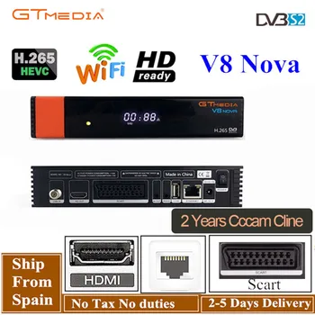 

Receptor Satellite Receiver Gtmedia V8 nova HD 1080P Europe Cline for 2 Years Spain Built in Wifi Gtmedia V9 Super Optional