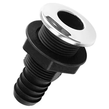 

Nylon Through Hull Bilge Trim with Stainless Steel Rim Pump Aerator Hose Sail RV Fitting