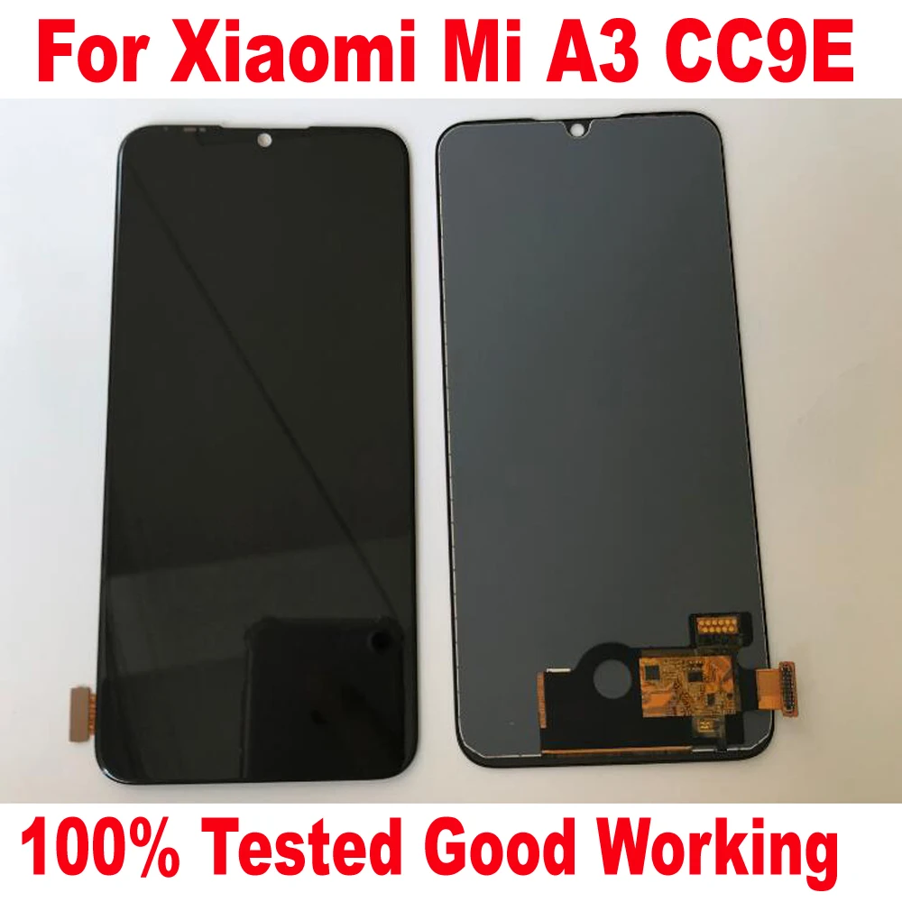 ЖК-дисплей с сенсорным экраном и дигитайзером в сборе для Xiaomi Mi A3 CC9E 100%