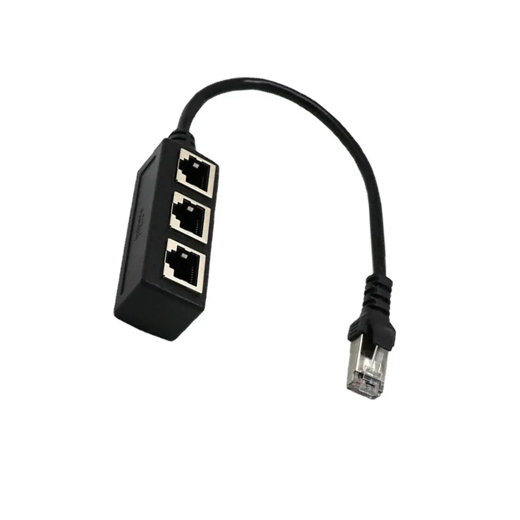 RJ45 Ethernet кабель адаптер сплиттер 1 штекер до 3 женский порт LAN Сетевой разъем Ethernet Женский адаптер цифровые аксессуары